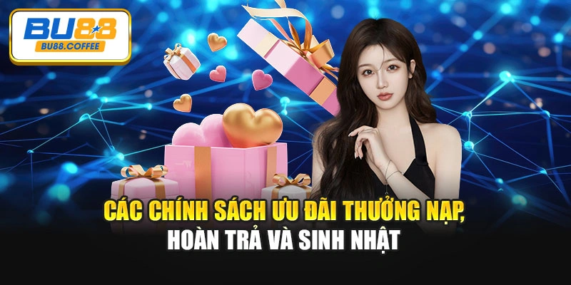 Các chính sách ưu đãi thưởng nạp, hoàn trả và sinh nhật