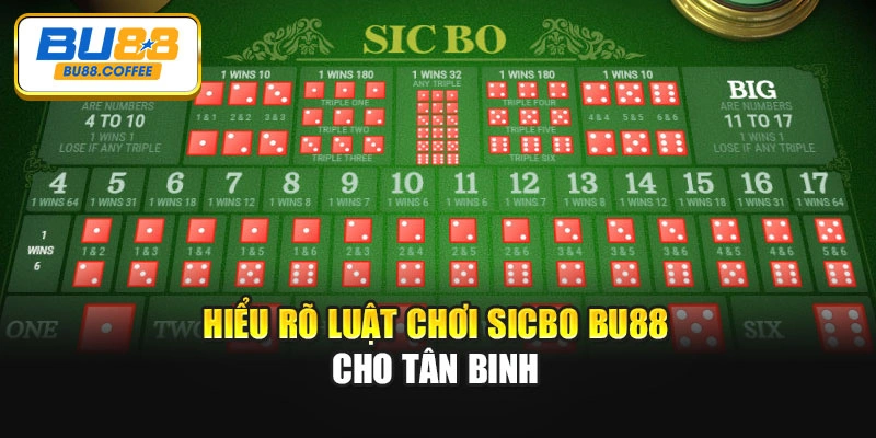 Hiểu rõ luật chơi Sicbo BU88 cho tân binh